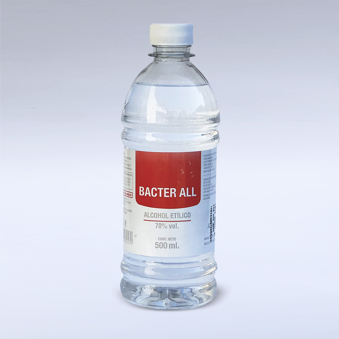 Alcohol Etílico 70 % x 500 ml.